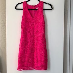 Lilly Pulitzer Pink Crochet Dress XXS